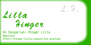 lilla hinger business card